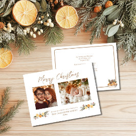 Budgeterat Citrus Hygge-julkort - platt Helgdag