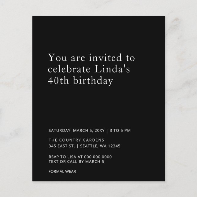 Budgeterat enkelt foto vilket år som helst, födels (Framsida)