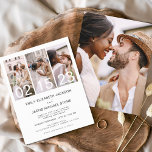 Budgeterat enkelt minimalistiskt foto Elegant bröl Flygblad<br><div class="desc">Budget Modern Elegant 4 (4) Fotokollage och inbjudan till minimalistisk bröllop vid stora datum. Bröllopekorten innehåller en modern typografi som är elegant,  enkel och modern till använda efter er minimalistiska enkla bröllopsdag firande.</div>
