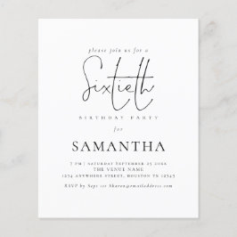 Budgeterat enkelt skript, 60:e Födelsedagsfesten I