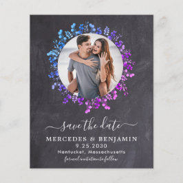 Budgeterat Eucalyptus Foliage Photo Save Date Card