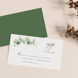 Budgeterat eukalyptus botaniskt Bröllop OSA-kort Anteckningskort