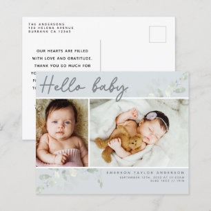 Budgeterat eukalyptus Foto Hej Baby vykort