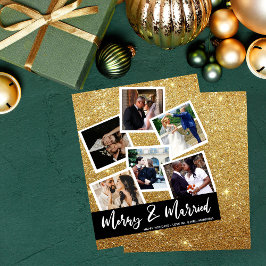 Budgeterat Faux Guld Glitter Multi Photo Merry (fl