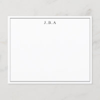 Budgeterat formellt 3 monogram Gräns-radanteckning