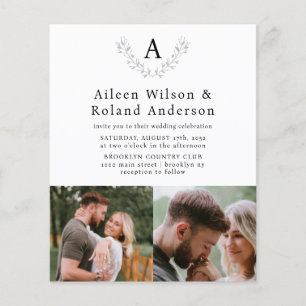 Budgeterat formellt klassiskt monogram 3 foto Bröl