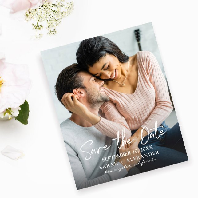 Budgeterat foto - Handskrift 2 Lodrät Spara datum Flygblad (Skapare uppladdad)