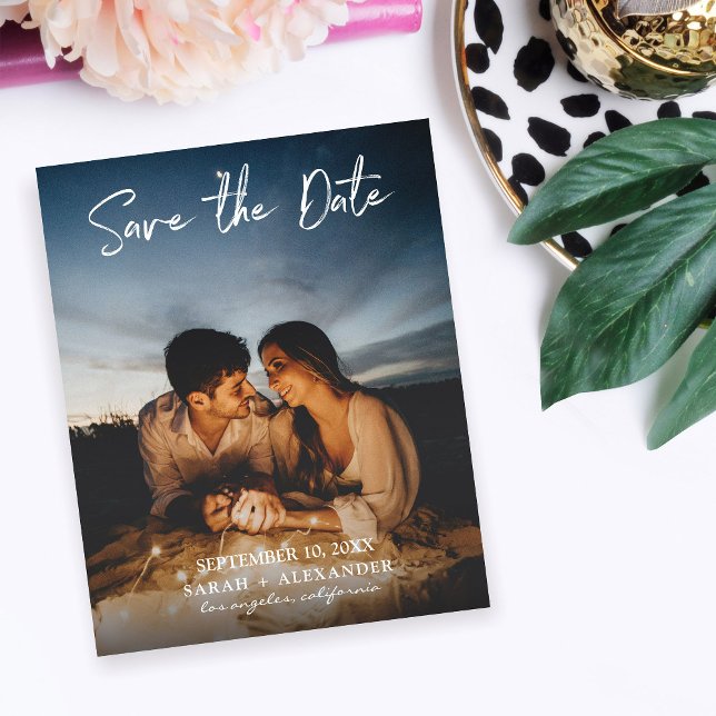 Budgeterat foto - handskriftsversion Spara datum V Flygblad (Skapare uppladdad)