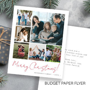 Budgeterat fotokollage God jul Helgdag-kort Flygblad