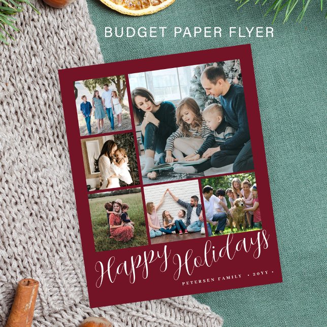 Budgeterat fotokollage - julkort för Helgdag Flygblad (Skapare uppladdad)