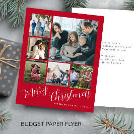 Budgeterat fotokollage - julkort för Helgdag Flygblad