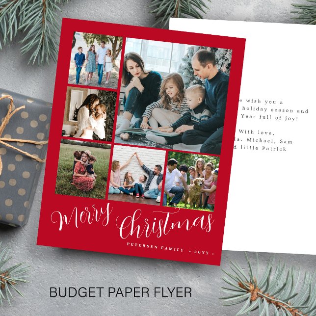 Budgeterat fotokollage - julkort för Helgdag Flygblad (Skapare uppladdad)