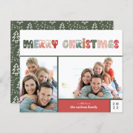 Budgeterat fotokort för God jul Helgdag