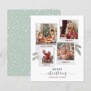 Budgeterat fotosamlingskort för julfamiljen