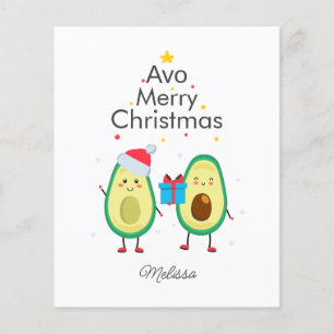 Budgeterat God jul Avocado Gag-Anpassningsbar-kort