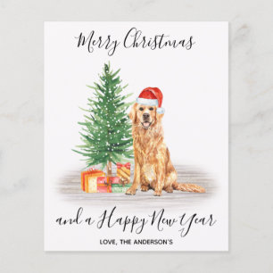Budgeterat Golden Retriever Hund älskare-julkort