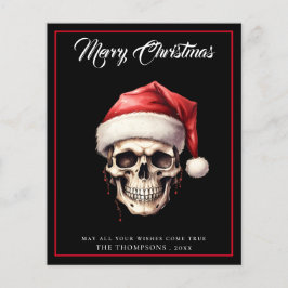 Budgeterat Gothic Skull God jul-kort