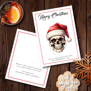 Budgeterat Gothic Skull God jul-kort