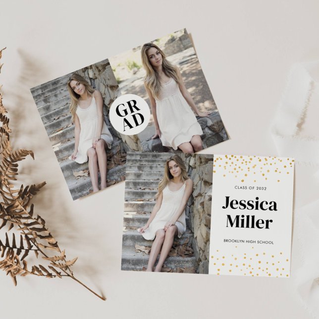 Budgeterat GRAD Photo Studenten annons Card Anteckningskort (Skapare uppladdad)