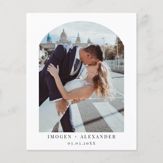 Budgeterat gratulationskort för minimalistiskt Arc Flygblad (Framsidan)