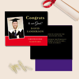 Budgeterat Gratulerart grad Photo Black-meddelande