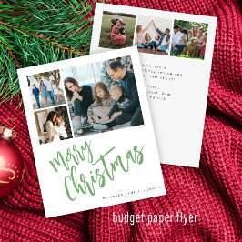 Budgeterat Helgdag för multifoto-God jul Flygblad