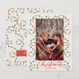 Budgeterat julljusstreck - fotokort