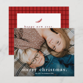 Budgeterat kort för enkel typ av foto-God jul