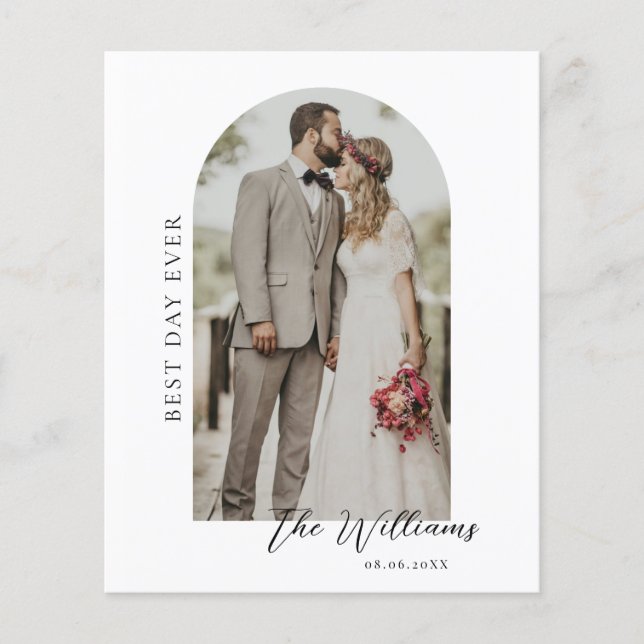 Budgeterat matarfoto för Bröllop-fototack för Ram Flygblad (Framsidan)