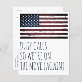 Budgeterat meddelande om militär Flytta PCS-förfly