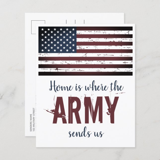 Budgeterat meddelande om militär Flytta PCS-förfly (Fram/baksida)