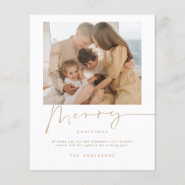 Budgeterat minialistiskt julfotkort för Helgdag Flygblad