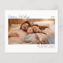 Budgeterat minialistiskt julfotkort för Helgdag Flygblad