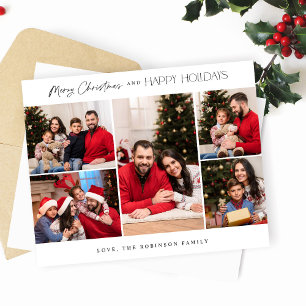 Budgeterat minimalistiskt fem foto-God jul