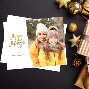 Budgeterat minimalistiskt foto med Guld Glad helg