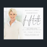 Budgeterat minimalistiskt fotoöverlägg 50:e födels<br><div class="desc">Ett ekonomiskt alternativ i BUDGET på en mindre storlek på 4, 5 x 5, 6 tum (110 lbs vikt), som är av samma tjocklek som ett vykort (är dock inte lämpligt för använda som vykort). OBSERVERA ATT DET FINNS EN inbjudan per lakan. Budgeterat minimalistiskt fotoöverlägg 50:e födelsedag Ett inställt skript...</div>