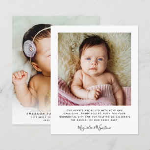 Budgeterat minimalistiskt fotopapport Baby tackkor