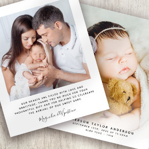 Budgeterat minimalistiskt fotopapport Baby tackkor