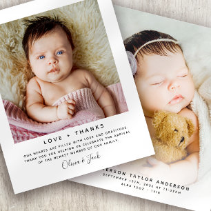 Budgeterat minimalistiskt fotopapport Baby tackkor