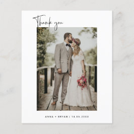 Budgeterat minimalistiskt fototackkort flygblad