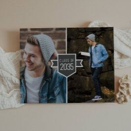 Budgeterat minimalistiskt Guld Grad Cap 3 Photo St