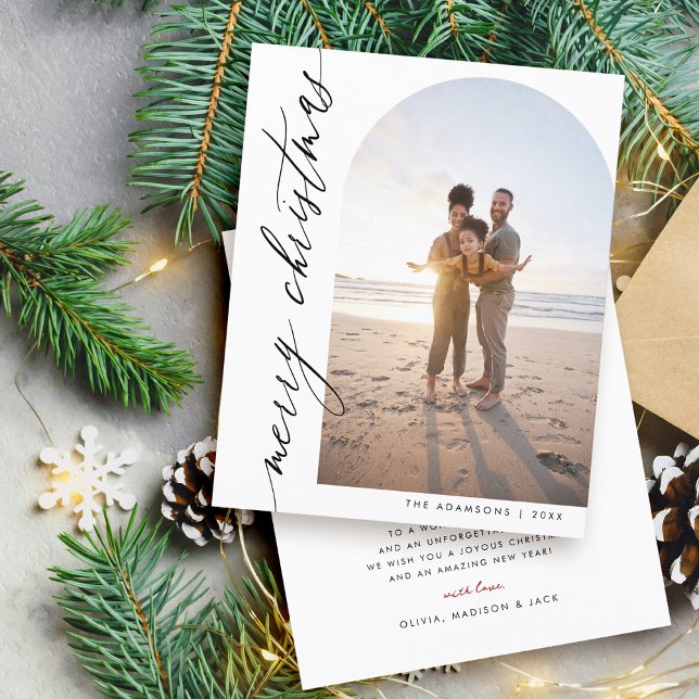 Budgeterat minimalistiskt Kalligrafi Arch God jul (Skapare uppladdad)