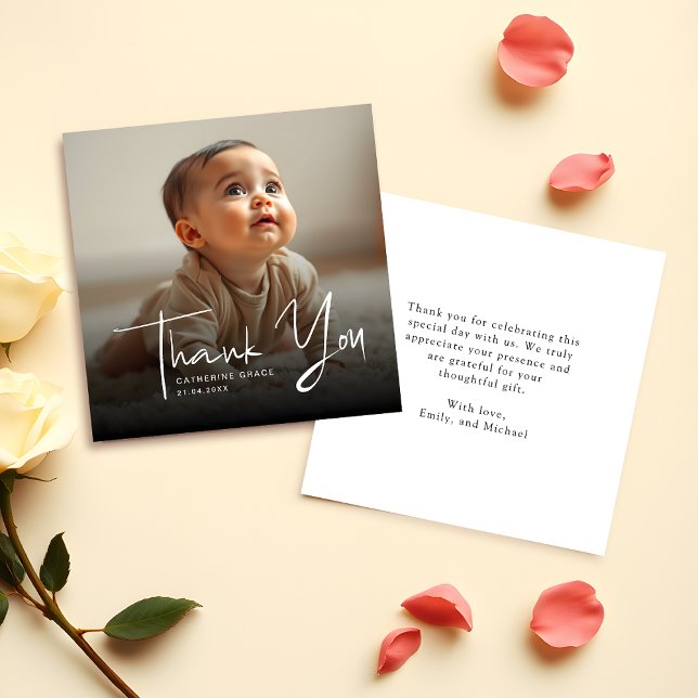 Budgeterat minimalistiskt skript, fotofoto-Tack Anteckningskort (Skapare uppladdad)