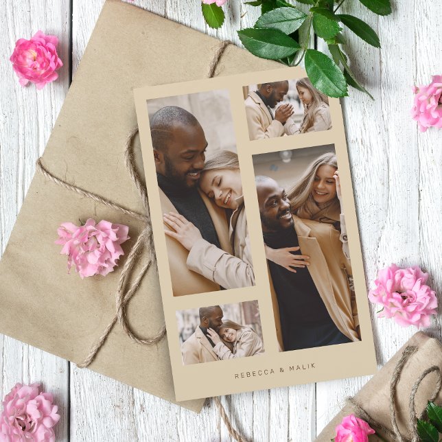 Budgeterat minimalistiskt Trendig Collage Bröllop  (Skapare uppladdad)