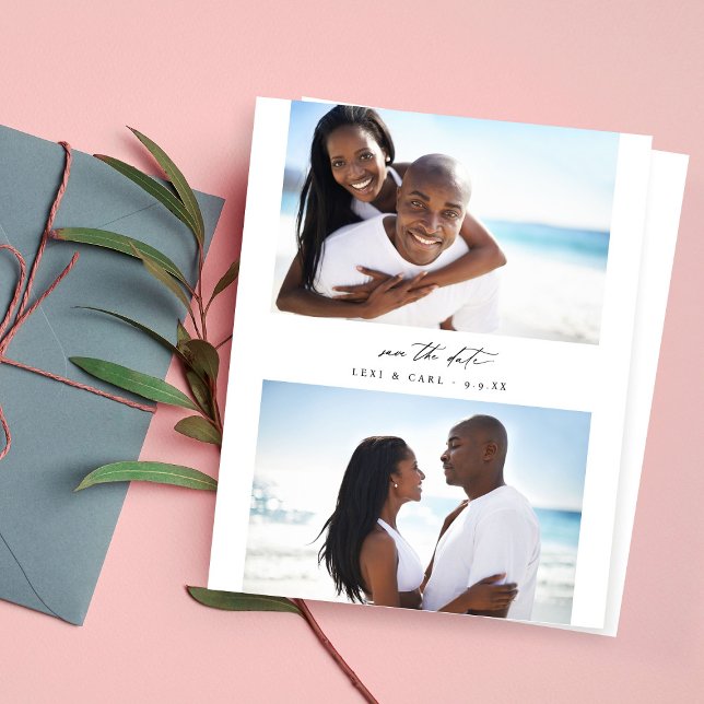 Budgeterat MOD H Duo Photo Save Date (Skapare uppladdad)