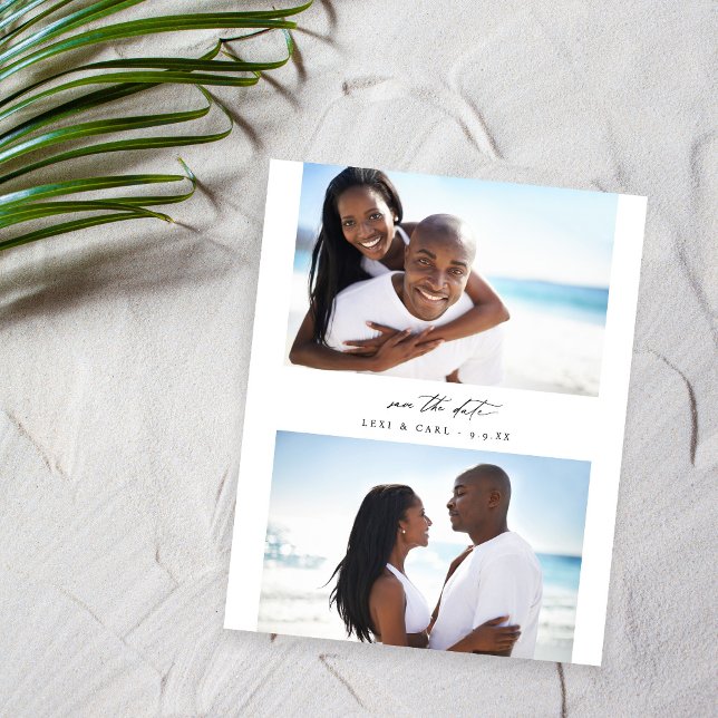 Budgeterat MOD H Duo Photo Save Date Flygblad (Skapare uppladdad)