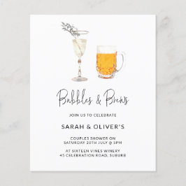 Budgeterat Modern bubblor & Brews Par Shower Photo Flygblad