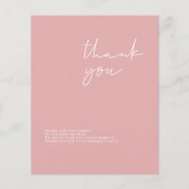 Budgeterat Modern Girl Baby Shower - tackkort