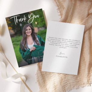Budgeterat Modern Script Studenten-foto Tack Kort
