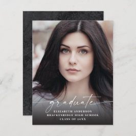 Budgeterat Modern White Script Photo Studenten Meddelande